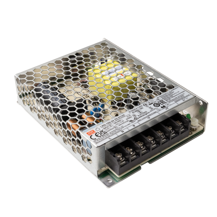 LUM-378 TRANSFORMADOR | MEANWELL / PARA CINTA | 24VDC - 85-365V | IP20 | COLOR: PLATEADO | 350W