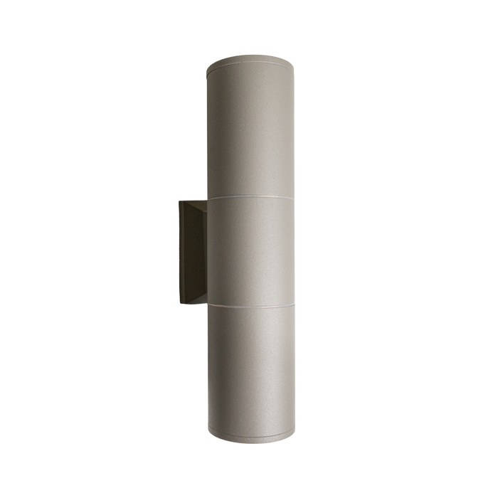 LUM-452 APLIQUE PARA BOMBILLERÍA | IP65 |CILINDRO PARA GU10 (PARA 2 DICRÓICOS) | COLOR: GRIS