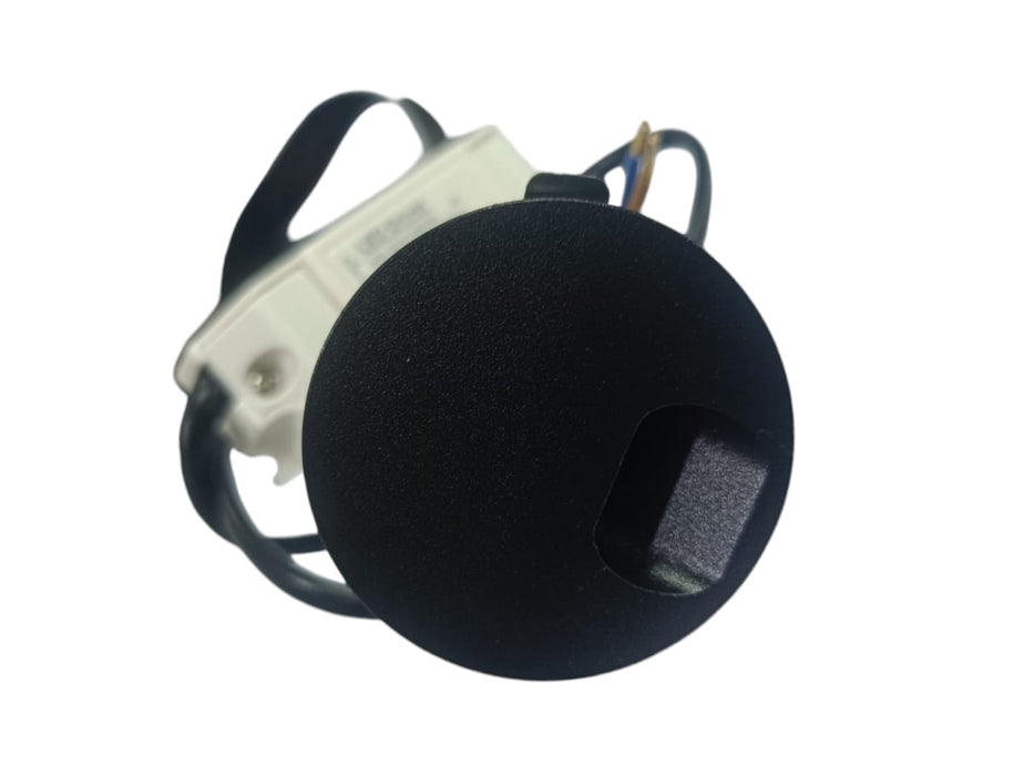 LUM-755-B APLIQUE INTEGRADO | LUZ DE CORTESÍA EMPOTRADA EN PARED - OUT SIZE:Φ35 / Φ45x26mm | COLOR: NEGRO | 4W