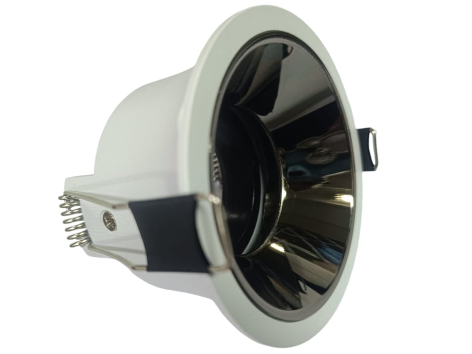 LUM-775-W SPOT | SHINNY BLACK CAP MARCO PARA DICROICO Size:Φ65x60MM | COLOR: BLANCO - NEGRO BRILLANTE