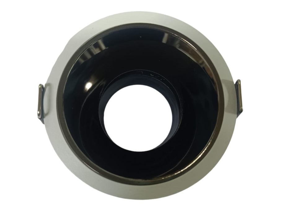LUM-775-W SPOT | SHINNY BLACK CAP MARCO PARA DICROICO Size:Φ65x60MM | COLOR: BLANCO - NEGRO BRILLANTE