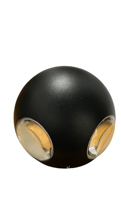 LUM-98 APLIQUE INTEGRADO | SUPERFICIAL FOUR SIDES / φ105*70mm | 85-265V | CCT: 3.000K | IP54 | COLOR: NEGRO | 80-90LM | 4*1W