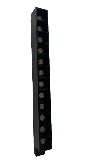 LUM-287 LÁMPARA | DECORATIVO LINEAL MUILTI SPOT PARA RIEL 110V / 600MM | 100-230V | CCT: 3.000K | OSRAM | COLOR: NEGRO | 2X12W
