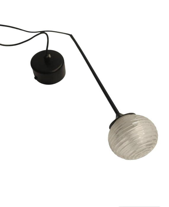 LUM-575 DECORATIVA | DROPS φ90*H300MM | CCT: 3.000K | COLOR: NEGRO+METAL+CLEAR GLASS | 3W